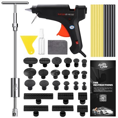 Super PDR Paintless Dent Removal Car Body Repair Kit Pulling Bridge Dent Puller Glue gun Removal