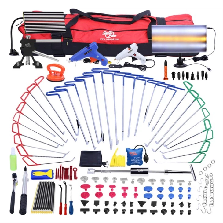 Super PDR Hook Push Rod Hail Damage Repair Set Dent Remover Kit Auto Body Repair PDR Tools For Car