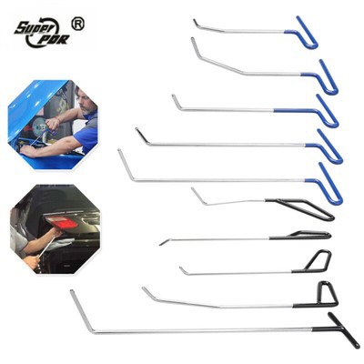 Super PDR Paintless Tools Hook Rods 10pcs For Car Dent Repair