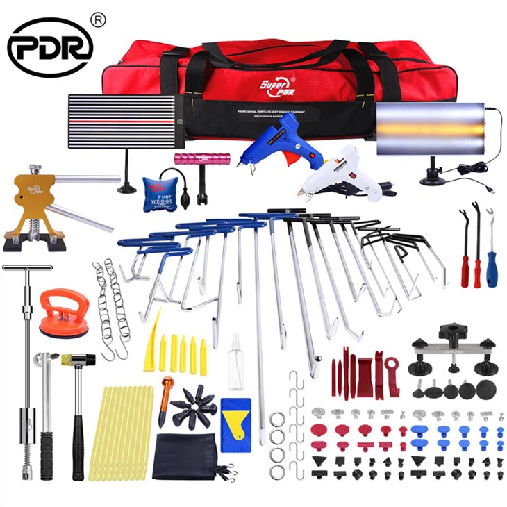 Super PDR Professional pdr Tools Dent Remover Hook Rods Auto Dent Repair Kit