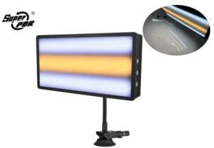 Super PDR inspection light on an adjustable support, with a reflection inset.